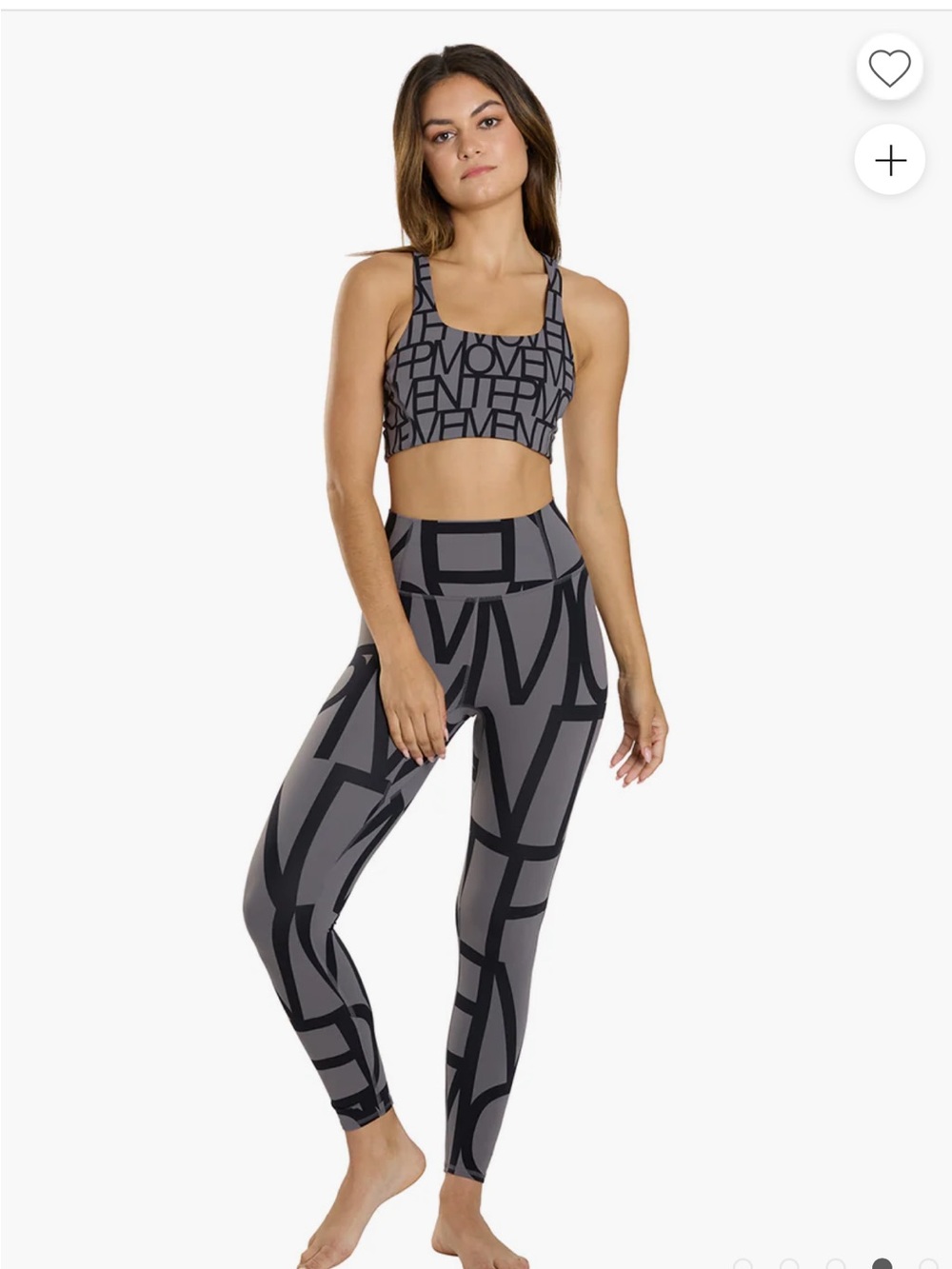 Free People Charcoal & Black Logo-Print Sports Bra